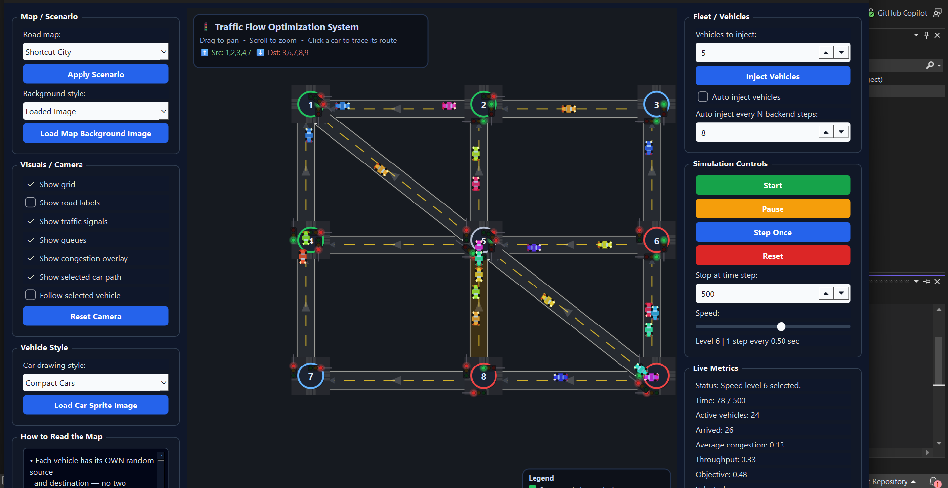 Traffic simulator scenario